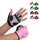 QEPAE Biking Gloves Gel Pad Fingerless Half Finger Gloves for Safe Night Riding Cycling Hiking