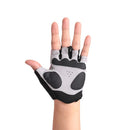 QEPAE Biking Gloves Gel Pad Fingerless Half Finger Gloves for Safe Night Riding Cycling Hiking