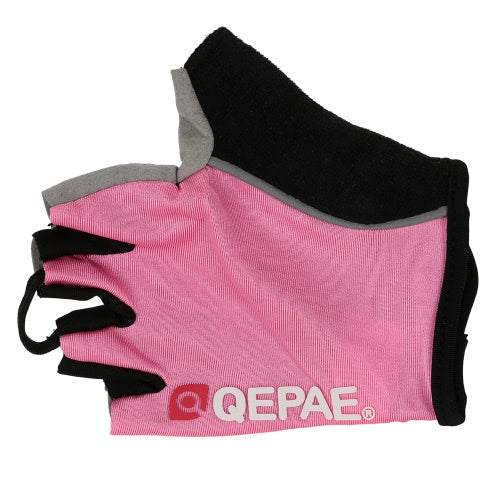 QEPAE Biking Gloves Gel Pad Fingerless Half Finger Gloves for Safe Night Riding Cycling Hiking