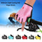 QEPAE Biking Gloves Gel Pad Fingerless Half Finger Gloves for Safe Night Riding Cycling Hiking