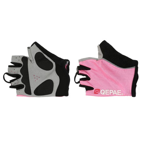 QEPAE Biking Gloves Gel Pad Fingerless Half Finger Gloves for Safe Night Riding Cycling Hiking