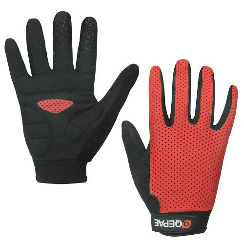 QEPAE Full Finger Gloves Sports Breathable Riding Cycling Gloves Shock Absorbent Wear-resistant