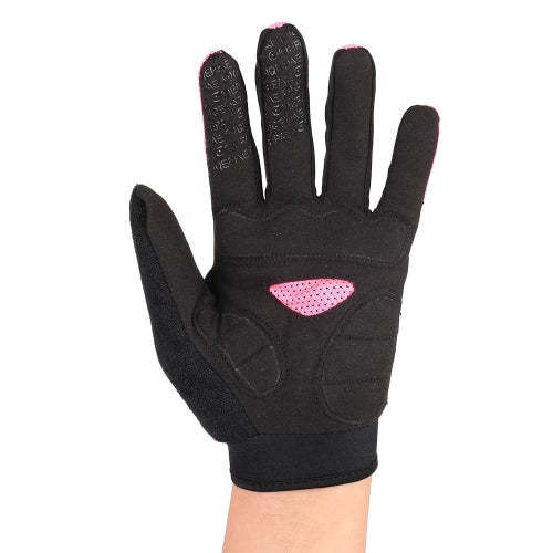 QEPAE Full Finger Gloves Sports Breathable Riding Cycling Gloves Shock Absorbent Wear-resistant