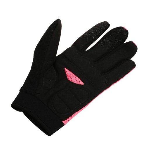 QEPAE Full Finger Gloves Sports Breathable Riding Cycling Gloves Shock Absorbent Wear-resistant