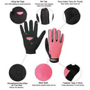 QEPAE Full Finger Gloves Sports Breathable Riding Cycling Gloves Shock Absorbent Wear-resistant