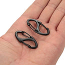 10PCS Mini Alloy S-biner Clips Spring Clasps Metal Hook EDC Keychain Hooks