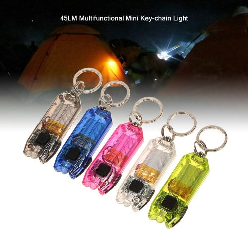 45LM Outdoor Camping Adventuring Dust Water Resistant Multi-functional Mini Compact Rechargeable Tiny Key-chain Light