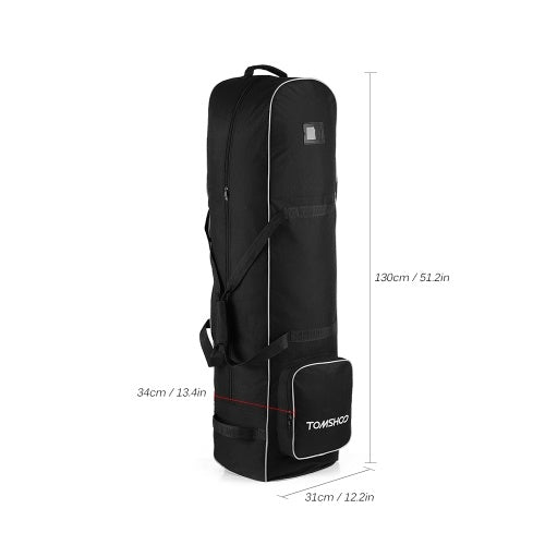 TOMSHOO Smooth Rolling Golf Travel Bag Cover Case Carrier with Wheels