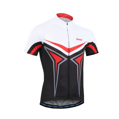 Arsuxeo Men's Summer Breathable Short Sleeve Cycling Jersey Shirt 3D Padded Shorts Set Quick Dry Cycling Riding Running Suit Clothing Set Sportswear