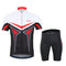 Arsuxeo Men's Summer Breathable Short Sleeve Cycling Jersey Shirt 3D Padded Shorts Set Quick Dry Cycling Riding Running Suit Clothing Set Sportswear