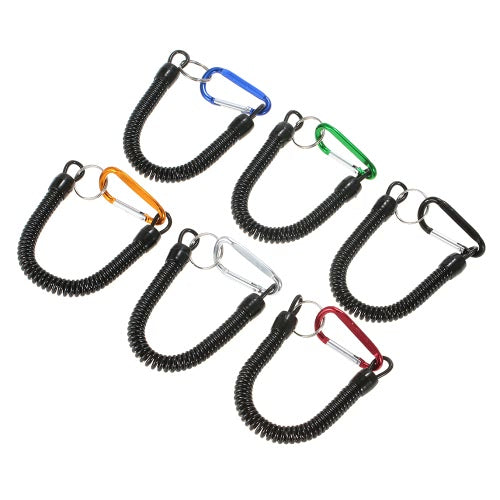 6PCS Fishing Coiled Lanyards Boating Fishing Ropes Tackle Fish Tools