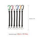 6PCS Fishing Coiled Lanyards Boating Fishing Ropes Tackle Fish Tools