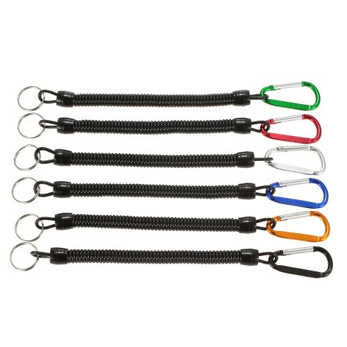 6PCS Fishing Coiled Lanyards Boating Fishing Ropes Tackle Fish Tools