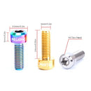 RISK 2PCS M5×14mm Titanium Bolts for Bike Thumb Shifter Fixed Screws Ti Conjoined Hexagon Ti Screws Ti Fastener MTB Bicycle Parts