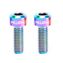 RISK 2PCS M5×14mm Titanium Bolts for Bike Thumb Shifter Fixed Screws Ti Conjoined Hexagon Ti Screws Ti Fastener MTB Bicycle Parts