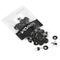 Lixada 50PCS Black Rubber Stopper Fishing Float Space Bean Stopper Float Line Stoppers Stops