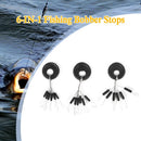 Lixada 50PCS Black Rubber Stopper Fishing Float Space Bean Stopper Float Line Stoppers Stops