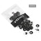 Lixada 50PCS Black Rubber Stopper Fishing Float Space Bean Stopper Float Line Stoppers Stops