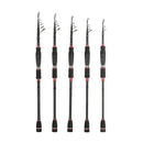 1.8M / 2.1M / 2.4M / 2.7M / 3.0M Telescopic Fishing Pole Carbon Fiber Fishing Rod