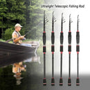 1.8M / 2.1M / 2.4M / 2.7M / 3.0M Telescopic Fishing Pole Carbon Fiber Fishing Rod