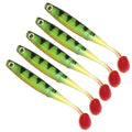 Lixada 5PCS Soft Bait Fish Fishing Lure Silicone Bass Bait Swim Baits Plastic Lure Artificial Lures