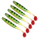 Lixada 5PCS Soft Bait Fish Fishing Lure Silicone Bass Bait Swim Baits Plastic Lure Artificial Lures