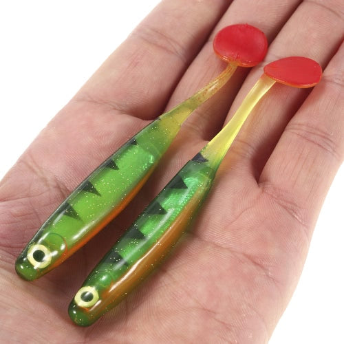 Lixada 5PCS Soft Bait Fish Fishing Lure Silicone Bass Bait Swim Baits Plastic Lure Artificial Lures