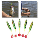 Lixada 5PCS Soft Bait Fish Fishing Lure Silicone Bass Bait Swim Baits Plastic Lure Artificial Lures