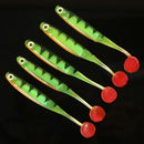 Lixada 5PCS Soft Bait Fish Fishing Lure Silicone Bass Bait Swim Baits Plastic Lure Artificial Lures