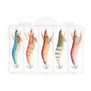 5pcs/set Fishing Bait Set Shrimps Fishing Lures Luminous Plastic Artificial Squid Fishing Baits with Hooks