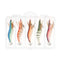 5pcs/set Fishing Bait Set Shrimps Fishing Lures Luminous Plastic Artificial Squid Fishing Baits with Hooks