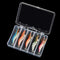 5pcs/set Fishing Bait Set Shrimps Fishing Lures Luminous Plastic Artificial Squid Fishing Baits with Hooks