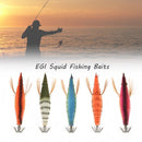 5pcs/set Fishing Bait Set Shrimps Fishing Lures Luminous Plastic Artificial Squid Fishing Baits with Hooks