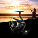 12+1BB Ball Bearings Fishing Reel 5.2:1 Spinning Fishing Reel Metal Spool Fishing Reel Left/Right Interchangeable Handle Fishing Reels