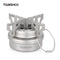 TOMSHOO Outdoor Titanium Alcohol Stove & Rack Combo Set Mini Ultralight Portable Liquid Alcohol Stove with Cross Stand Stove Rack Support Stand