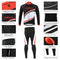 TOMSHOO Spring Autumn Men Cycling Clothing Set Sportswear Road Mountain Bicycle Bike Outdoor Full Zip Long Sleeve Cycling Jersey + 3D Padded Pants Trousers Breathable Quick-dry