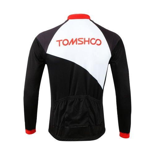 TOMSHOO Spring Autumn Men Cycling Clothing Set Sportswear Road Mountain Bicycle Bike Outdoor Full Zip Long Sleeve Cycling Jersey + 3D Padded Pants Trousers Breathable Quick-dry