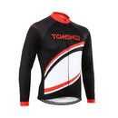 TOMSHOO Spring Autumn Men Cycling Clothing Set Sportswear Road Mountain Bicycle Bike Outdoor Full Zip Long Sleeve Cycling Jersey + 3D Padded Pants Trousers Breathable Quick-dry