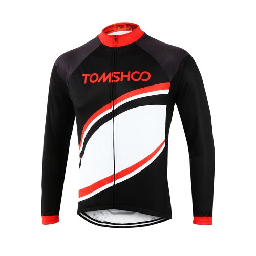 TOMSHOO Spring Autumn Men Cycling Clothing Set Sportswear Road Mountain Bicycle Bike Outdoor Full Zip Long Sleeve Cycling Jersey + 3D Padded Pants Trousers Breathable Quick-dry