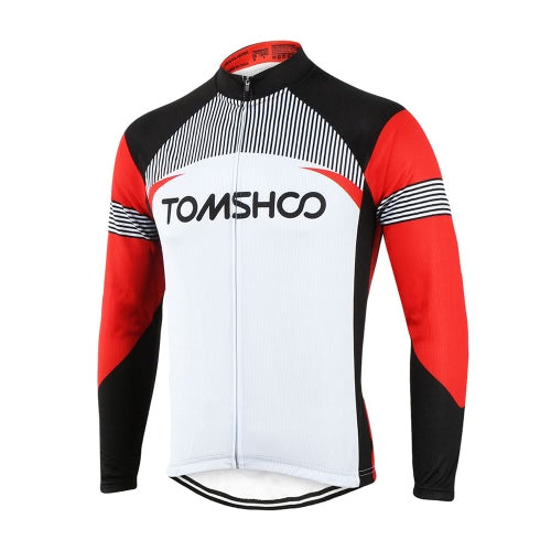 TOMSHOO Spring Autumn Men Cycling Clothing Set Sportswear Road Mountain Bicycle Bike Outdoor Full Zip Long Sleeve Cycling Jersey + 3D Padded Pants Trousers Breathable Quick-dry