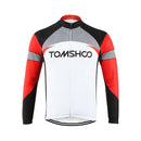 TOMSHOO Spring Autumn Men Cycling Clothing Set Sportswear Road Mountain Bicycle Bike Outdoor Full Zip Long Sleeve Cycling Jersey + 3D Padded Pants Trousers Breathable Quick-dry