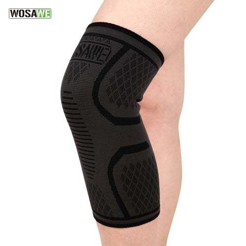 WOSAWE 1pc Elastic Compression Knee Brace Cycling Running Hiking Outdoor Sports Fitness Knee Sleeve Pad Support Guard