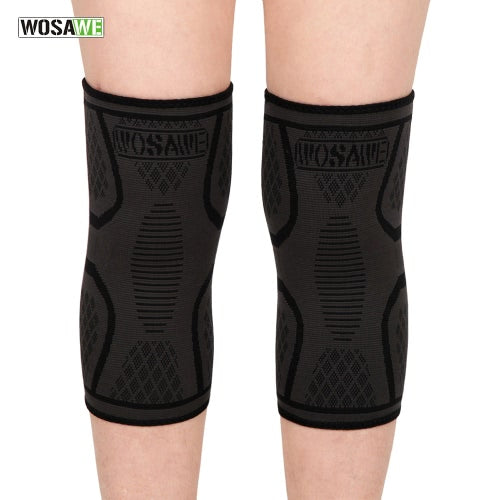 WOSAWE 1pc Elastic Compression Knee Brace Cycling Running Hiking Outdoor Sports Fitness Knee Sleeve Pad Support Guard