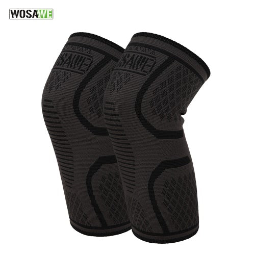 WOSAWE 1pc Elastic Compression Knee Brace Cycling Running Hiking Outdoor Sports Fitness Knee Sleeve Pad Support Guard