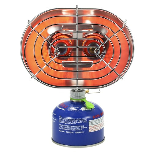 Double Head Outdoor Heater Portable Infrared Ray Camping Heating Stove Warmer Heating Gas Stove