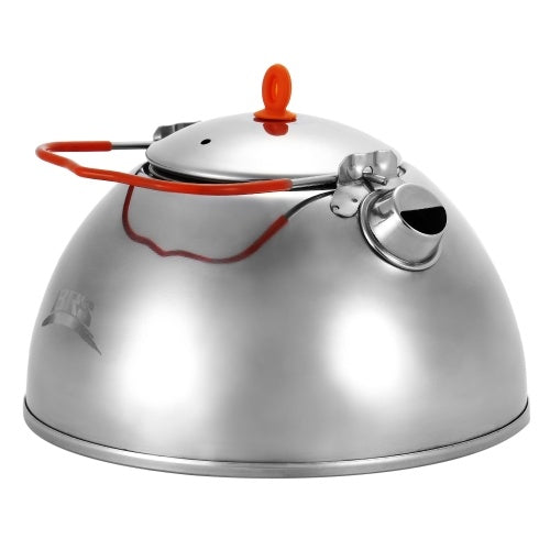 1.1L Outdoor Camping Hiking Water Kettle Teapot Coffee Pot Portable Compact Ultralight Tea Pot Kettle with Tea Filter