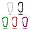 Lixada Pack of 6 Aluminum Carabiner Clip D-ring Locking Carabiner Keychain Hook