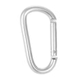 Lixada Pack of 6 Aluminum Carabiner Clip D-ring Locking Carabiner Keychain Hook