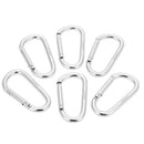 Lixada Pack of 6 Aluminum Carabiner Clip D-ring Locking Carabiner Keychain Hook