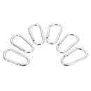 Lixada Pack of 6 Aluminum Carabiner Clip D-ring Locking Carabiner Keychain Hook